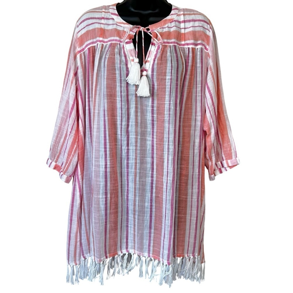 Roberta Roller Rabbit Striped Cotton Tunic